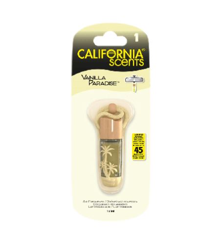 California Scents Hanging Vial Vanilla Paradise parfum în mașină 5 ml