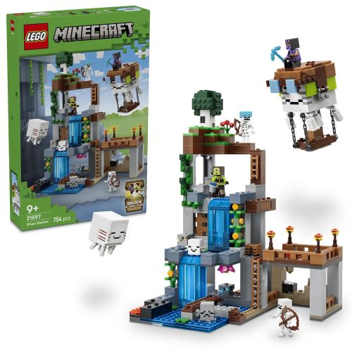 LEGO® Minecraft® Stație de mobi Ghast 21597, Set inspirat de jocuri video pentru joacă pe roluri