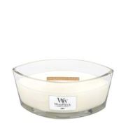 WoodWick Linen lumânare parfumată cu fitil de lemn 453,6 g