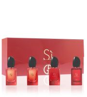 Giorgio Armani Sì set de miniaturi pentru femei Sì Passione parfémovaná voda 7 ml + Sì Passione Éclat parfémovaná voda 7 ml + Sì parfémovaná voda 7 ml + Sì Intense parfémovaná voda 7 ml