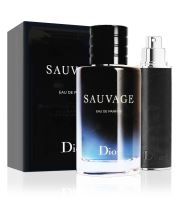 Dior Sauvage dárková sada pro muže parfémovaná voda 100 ml + parfémovaná voda 10 ml plnitelný flakón