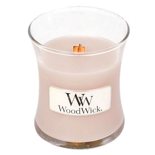 WoodWick Vanilla & Sea Salt lumânare parfumată cu fitil de lemn 85 g